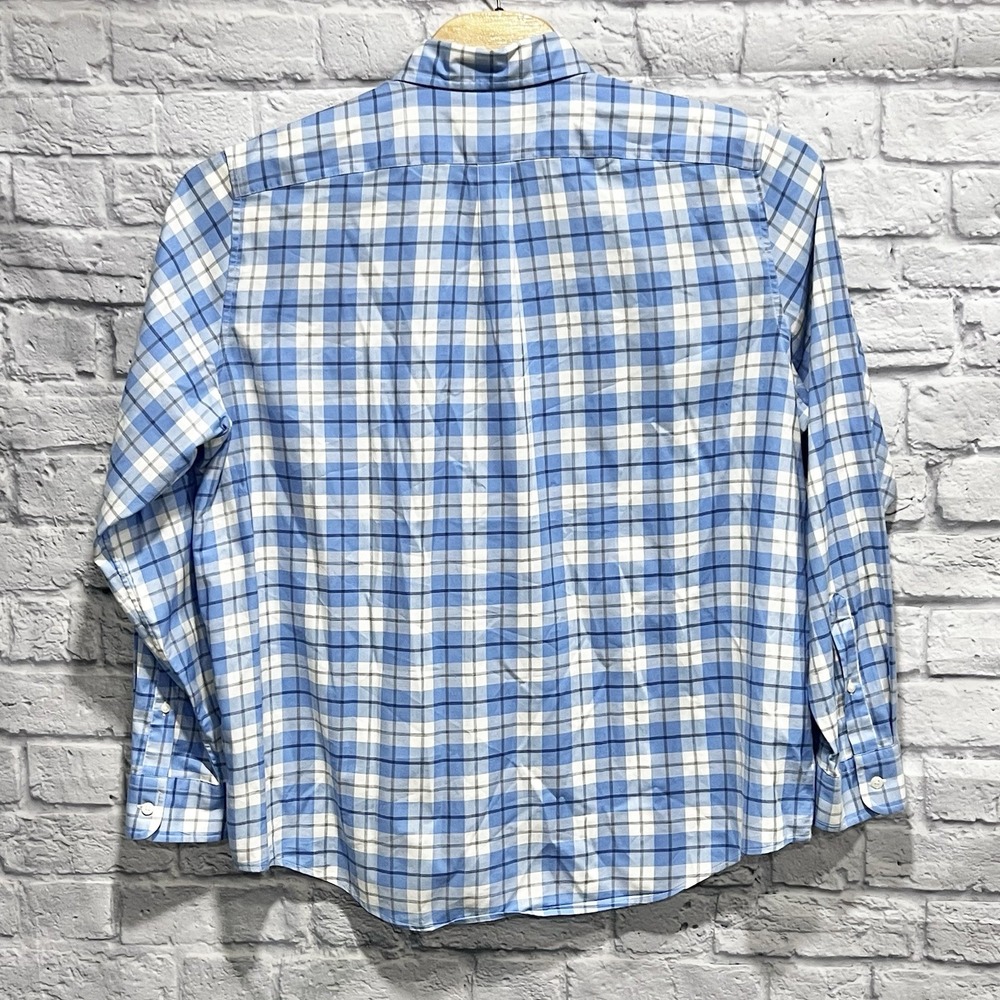 Vineyard Vines Mens Blue White Slim Fit Murray Button Down Long‎ Sleeve Shirt XL - Picture 3 of 9